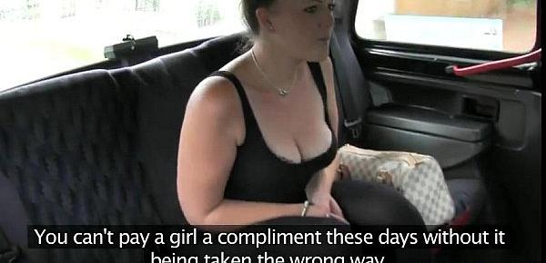  Busty fat amateur fucked in a fake taxi